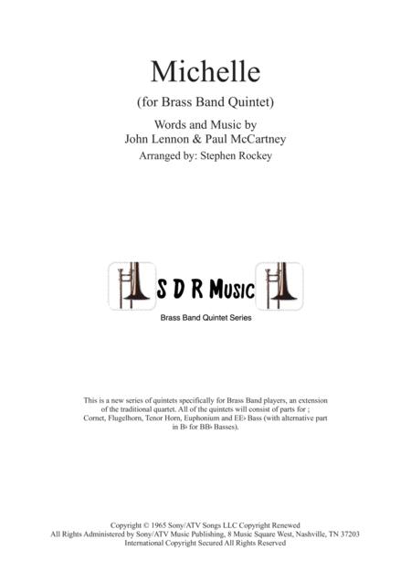 Michelle For Brass Band Quintet Sheet Music