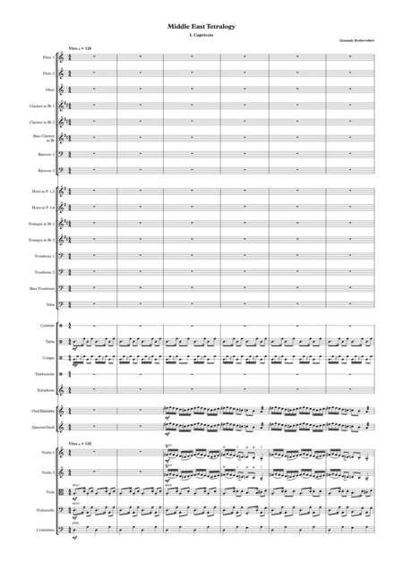 Middle East Tetralogy 1st Movement Capriccio Score And Parts Arabic Music For Full Symphonic Orchestra Sheet Music