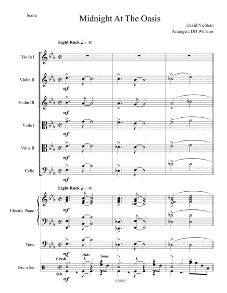 Free Sheet Music Midnight At The Oasis String Sextet