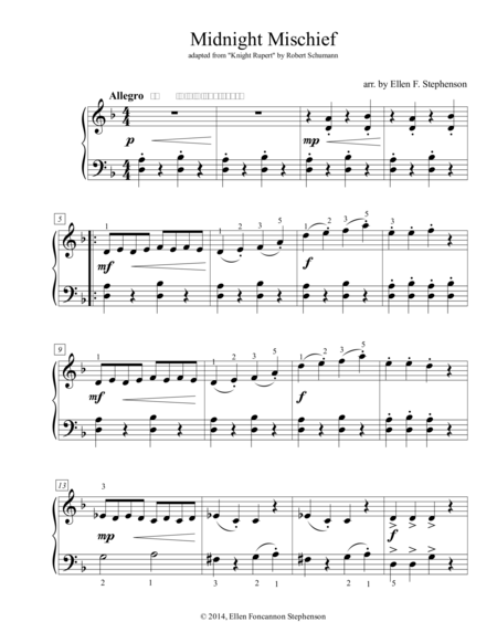 Free Sheet Music Midnight Mischief