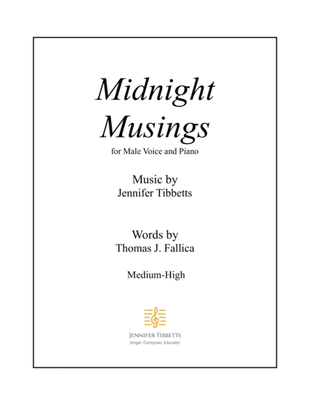 Free Sheet Music Midnight Musings For Medium High Voice