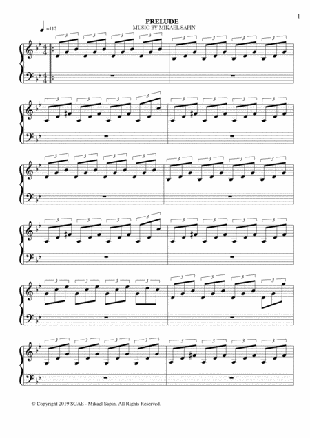 Mikael Sapin Prelude Sheet Music