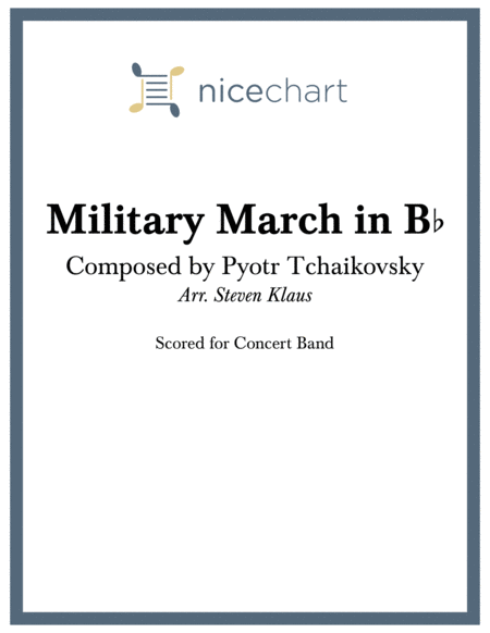 Military March In B Flat Score Parts Sheet Music