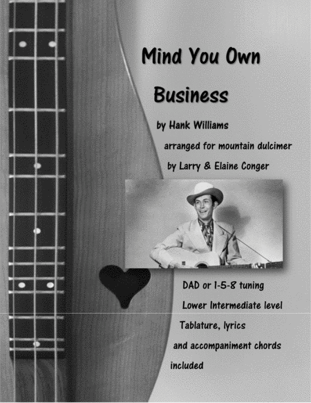 Free Sheet Music Mind Your Own Business Duet