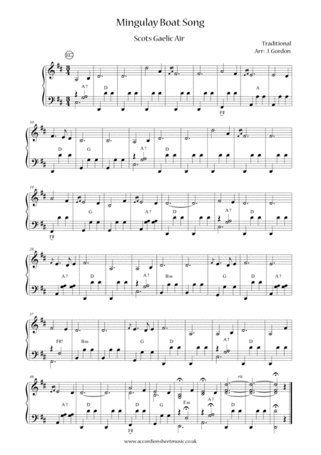 Mingulay Boat Song Sheet Music