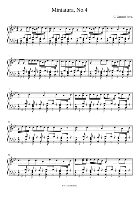 Free Sheet Music Miniatura No 4