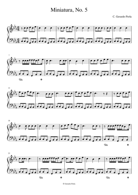 Free Sheet Music Miniatura No 5