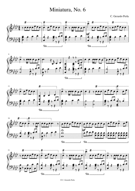 Free Sheet Music Miniatura No 6