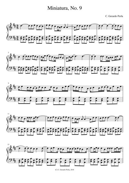 Free Sheet Music Miniatura No 9