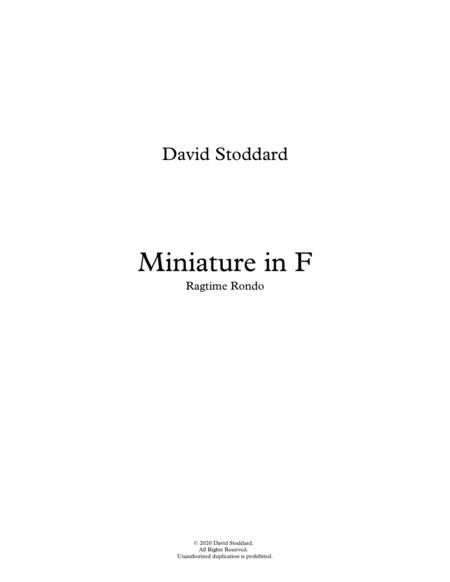 Miniature In F By David Stoddard Sheet Music