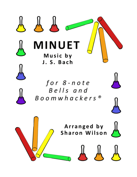 Minuet For 8 Note Bells And Boomwhackers With Black And White Notes Sheet Music