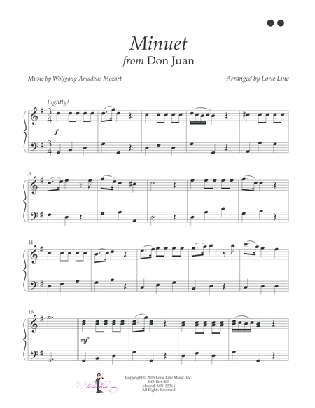 Free Sheet Music Minuet From Don Juan Easy