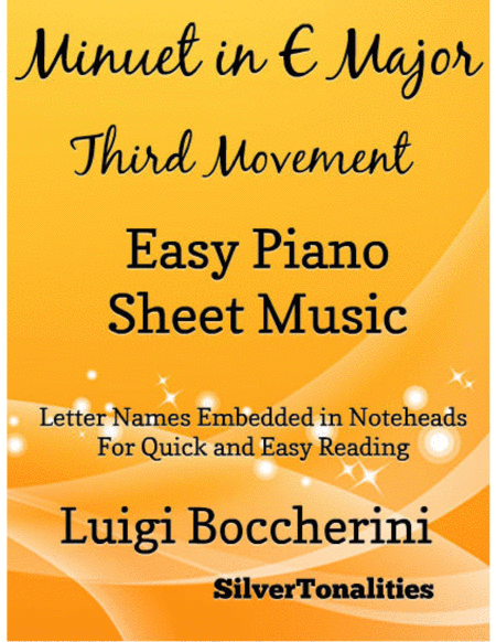 Free Sheet Music Minuet In E Major Third Movement Easy Piano Sheet Music