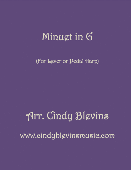 Minuet In G Arranged For Lever Or Pedal Harp From My Book Classic With A Side Of Nostalgia Sheet Music