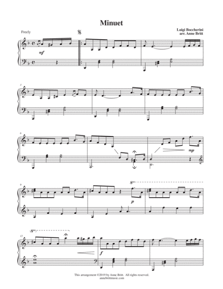 Minuet Remix Sheet Music