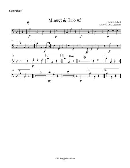 Free Sheet Music Minuet Trio 5