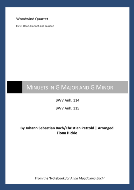 Free Sheet Music Minuets In G Major And G Minor