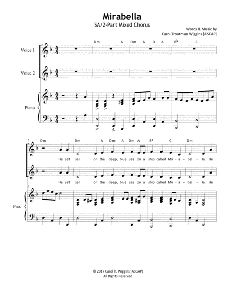 Free Sheet Music Mirabella