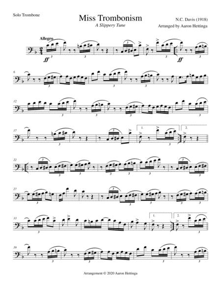 Free Sheet Music Miss Trombonism For Trombone And Piano