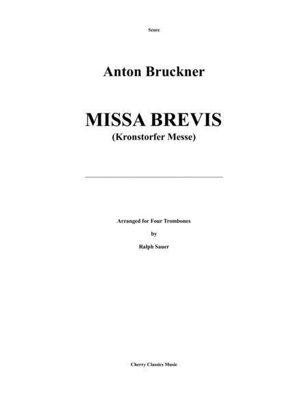 Missa Brevis For Trombone Quartet Sheet Music