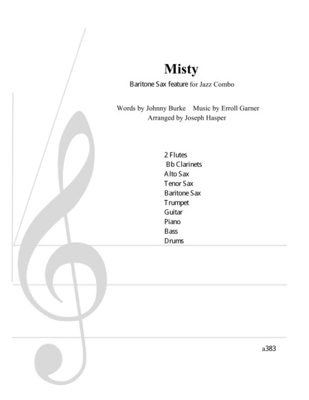 Misty Large Combo Sheet Music