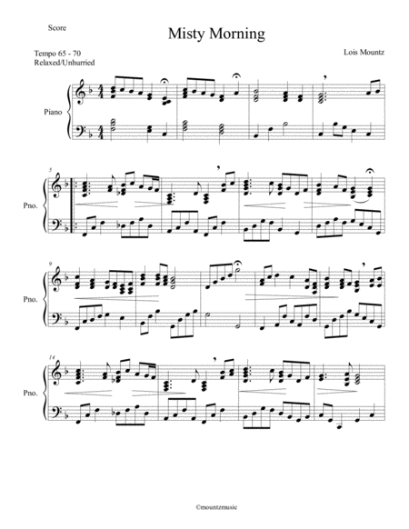 Misty Morning Sheet Music