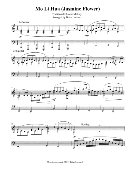 Free Sheet Music Mo Li Hua 9as Performed By Soundsketch