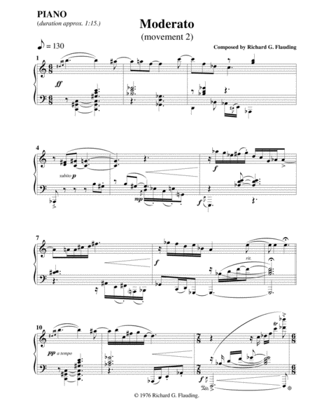 Free Sheet Music Moderato Piano