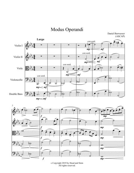 Free Sheet Music Modus Operandi