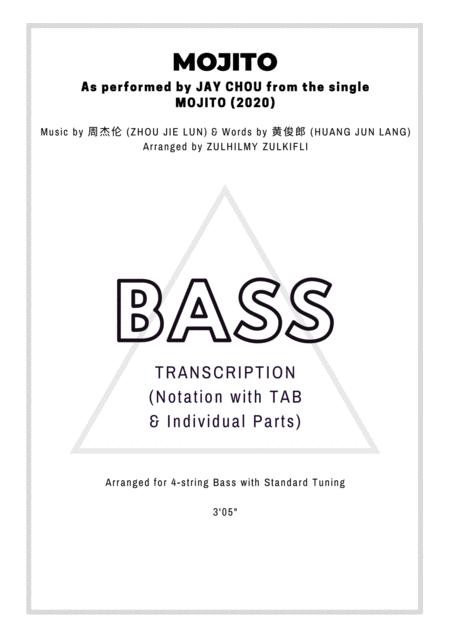 Free Sheet Music Mojito Bass Transcription With Tab