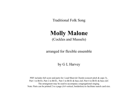 Free Sheet Music Molly Malone Flexible Ensemble