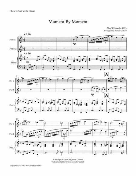 Moment By Moment Ww05 Sheet Music