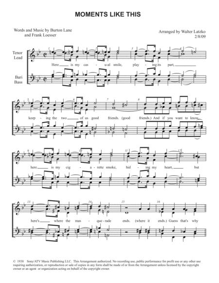 Moments Like This Sheet Music