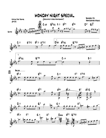 Monday Night Special Sheet Music