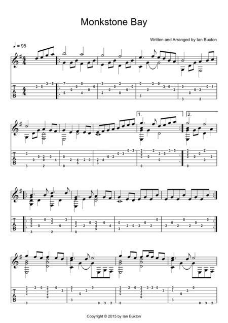 Monkstone Bay By Ian Buxton Sheet Music