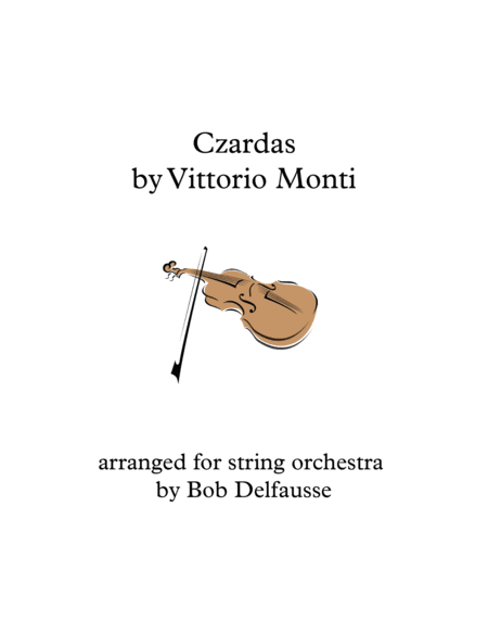 Montis Czardas For Violin Soloist And String Orchestra Sheet Music