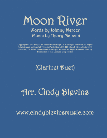 Free Sheet Music Moon River Arranged For Clarinet Duet