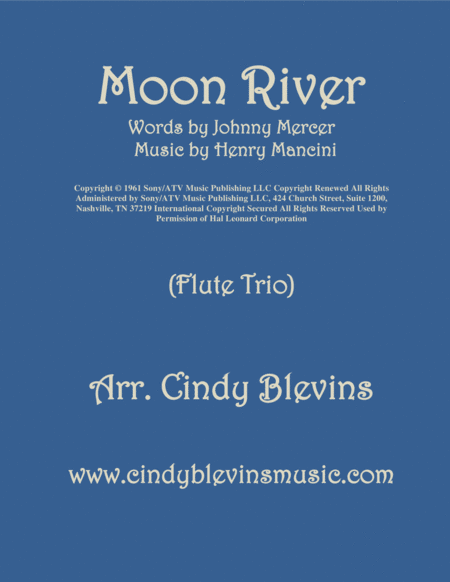 Free Sheet Music Moon River Arranged For Flute Trio