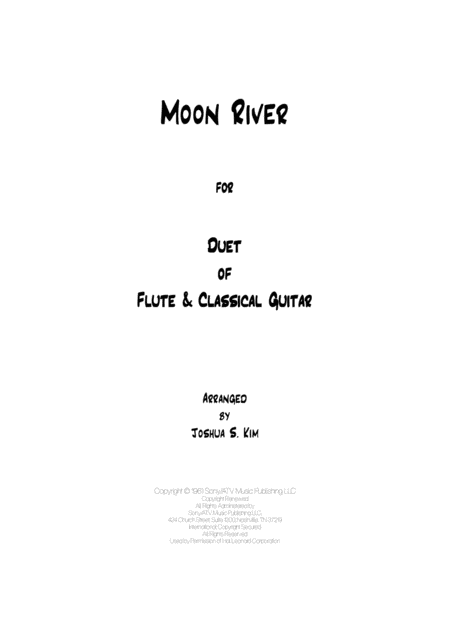 Free Sheet Music Moon River For Flute Guitar Duet
