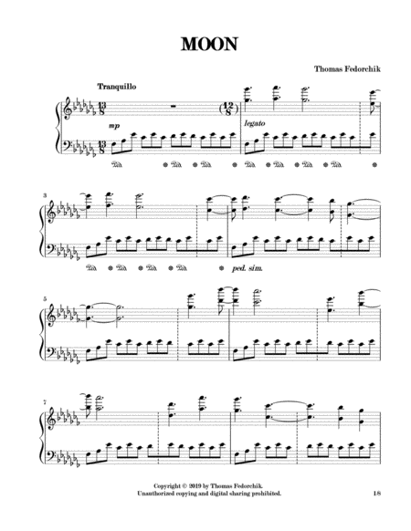 Free Sheet Music Moon