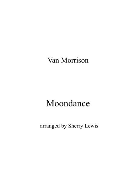 Moondance Solo Violin For Violin Solo Sheet Music