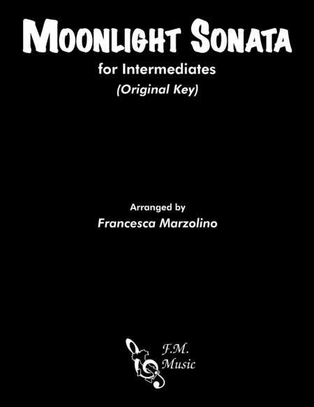 Moonight Sonata Intermediate Piano Original Key Sheet Music