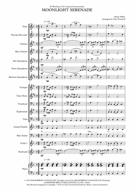 Moonlight Serenade Mixed Ensemble Sheet Music