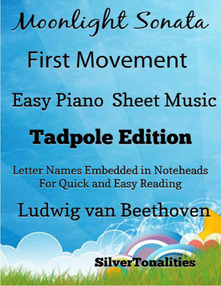 Moonlight Sonata First Movement Easy Piano Sheet Music Tadpole Edition Sheet Music