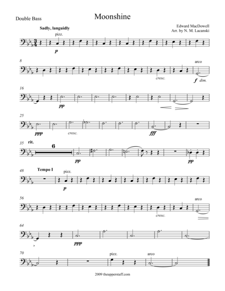 Free Sheet Music Moonshine