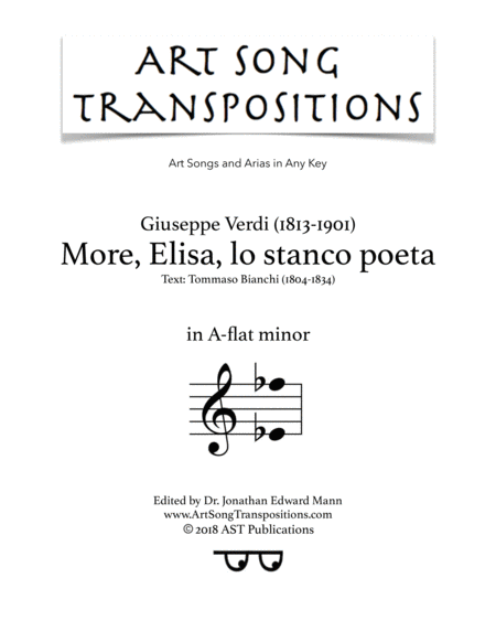 More Elisa Lo Stanco Poeta A Flat Minor Sheet Music