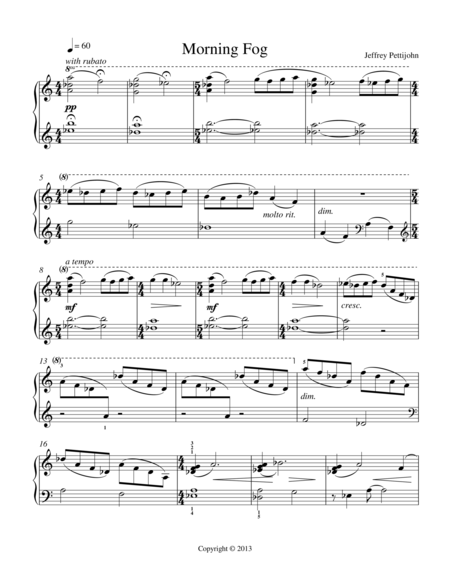 Morning Fog Sheet Music