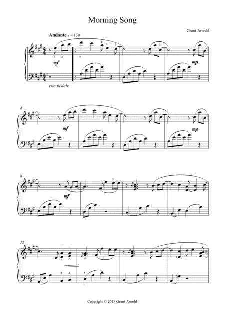 Morning Song Sheet Music