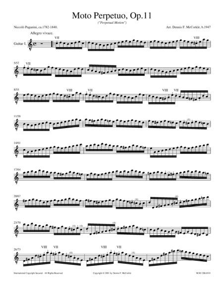 Moto Perpetuo Op 11 Perpetual Motion Sheet Music