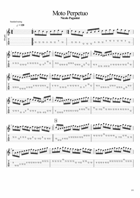 Moto Perpetuo Solo Sheet Music